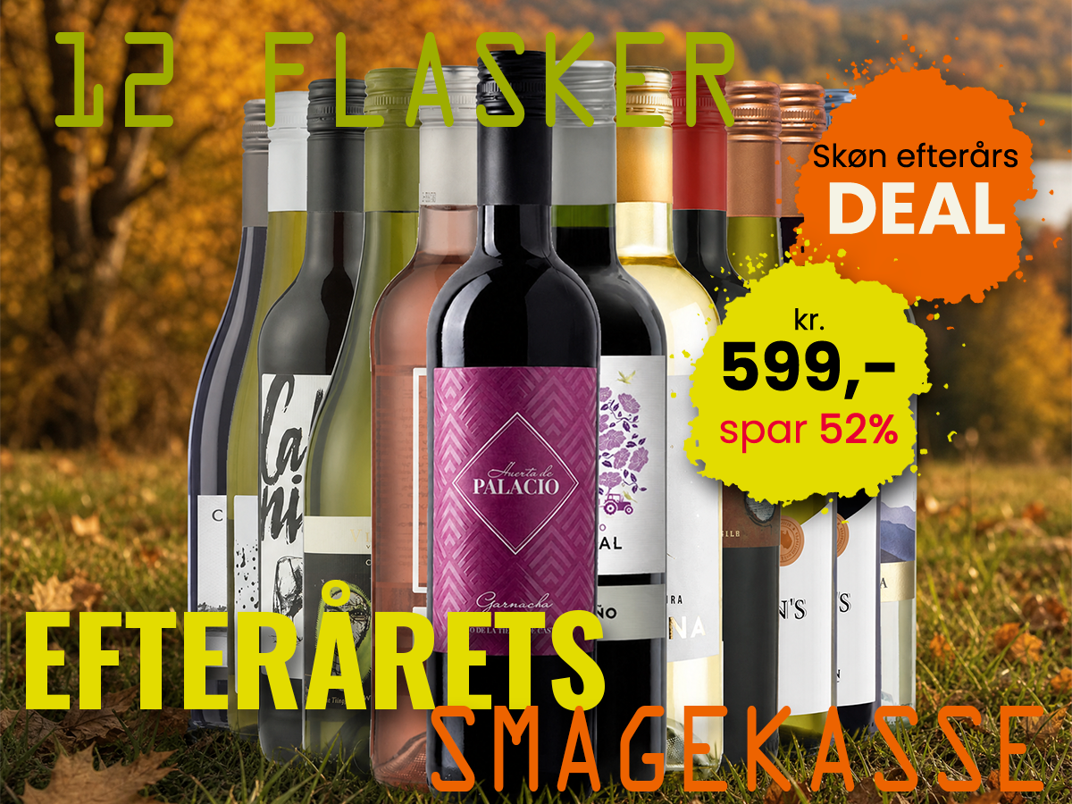 Smagekasse – 12 Flasker til efterårshygge & gode Middage